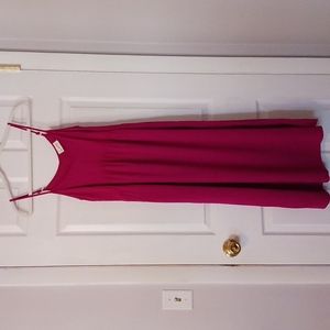 Universal thread pink maxi dress size medium with adjustable straps summer flowy